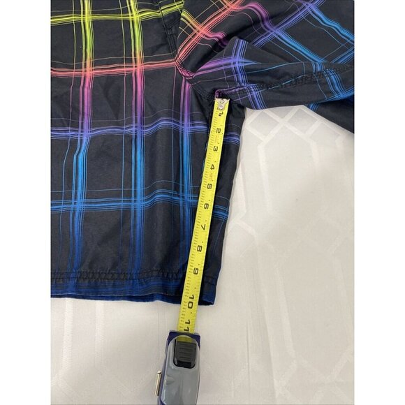 Hurley Mens Board Shorts Swim Multicolor Plaid Drawstring Pockets Trunks 38 - Picture 8 of 8